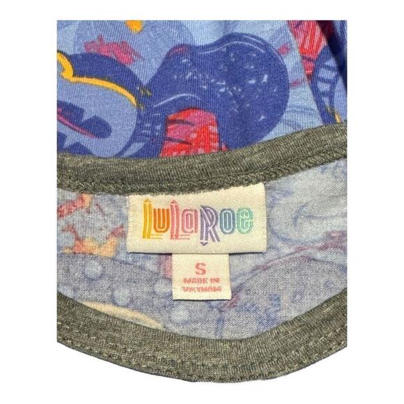 LuLaRoe Randy Women’s Small Purple & Gray Mickey Mouse Tee - Picture 4 of 6